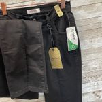 Vibram Vibrant Miu Womens 11/29 Jeans Black Stretch Front Slit Tencel 5-Pocket NWT Photo 3