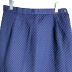 Vintage 70s Ribbed Pencil Skirt S Blue Button Zipper Knee Length Union Made Photo 1