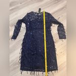 NWT Elegant sequin ‎ Navy Beaded Dress Blue Size XXL Photo 3