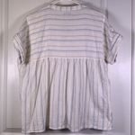 Madewell  White Park Popover Shirt in Textured Stripe Blouse Size Small EUC #2787 Photo 4