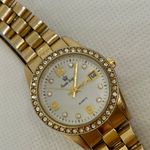 Premier Designs gold tone women classic date watch 25mm round up to 8” running Photo 1