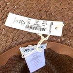 Madewell Woven Straw Hat in Chocolate Raisin M/L Photo 5