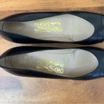 Salvatore Ferragamo  Black Leather Flat Shoes Photo 2