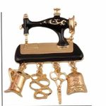 Vintage Style Sewing Machine Pin Badge Decorative Accessories Faux Fashion Jewel Photo 3