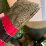 Coach Authentic Signature Coated canvas/stripes zip top card wristlet Photo 4