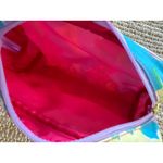 Lilly Pulitzer Estee Lauder Cosmetic Makeup Bag Pouch Blue Floral preppy Zip Photo 2