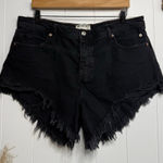 Free People  denim shorts 33 hi-low boho festival black Photo 0