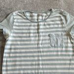 Faherty Dress Women's Small Striped Crewneck Tee Blue White Cotton *Flaws* Photo 5