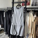 ZARA Small Structured Grey Bubble Hem Mini Dress Photo 5