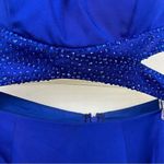 La Femme  Sexy Short Mini Cutout Cocktail Dress Blue Rhinestones Size 2 S… Photo 6