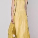 ZARA  butter mustard Yellow Maxi Dress flowy bohemian midi summer vacation Photo 12