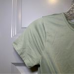 Self Esteem  Green Butterfly Graphic Short Sleeve Twist Knot Crop top size M Photo 3