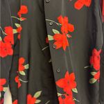 Bonworth  Black Top with Red Floral Design Photo 2