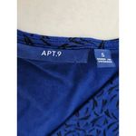 Apt. 9  Blue Faux Wrap Dress Short Sleeve Sz S Photo 7
