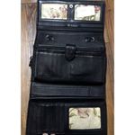 Brighton Vintage Wallet Crossbody Brown Purse Leather Croc Ornate Buckle w Chain Photo 3