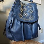 Michael Kors Riley LG Leather Backpack Navy Photo 1