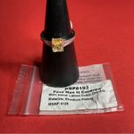 Bomb Party RBP8193 “Fate Has It Covered” Lemon CZ on Rhodium Size 10 Ring NWT Silver Photo 3