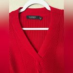 Ralph Lauren Lauren  Black Label Sweater Cable Knit Large Long Sleeves Stretch Photo 2