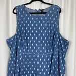 Torrid  Denim Chambray Leaf Print Sleeveless Skater Dress Sz.26W Photo 3