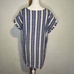 Tularosa Warren blue & white striped short sleeve tunic mini dress size S Photo 5
