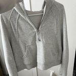 Lululemon Gray Scuba Hoodie Quarter Zip-Up Photo 2