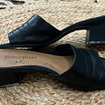 Naturalizer  CAVIAR BLACK LEATHER  Womens 7 SLIDE SANDALS NICE Photo 0