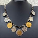 MILOR Italy 925 Sterling Silver Genuine Italian Lire Coin Charm 20” Necklace 57g Photo 3