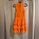 1. State  Bold Orange Ruffle Dress Photo 1