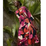 Chico's NWOT Travelers Floral Midi Dress Stretch Photo 5