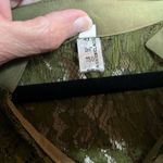 Cottagecore Oversized Large Olive Green Blouse With Lace Yoke Collar Photo 5