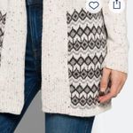 Fortune + Ivy Chic Cream and Gray Women's Cardigan Photo 3