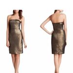 Trina Turk NWT! Sz 8  Dresses Stunning Gold / Copper Metallic Strapless Dress Photo 5