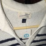 Universal Threads Navy and Cream Striped Knit Sleeveless Polo Dress Photo 1