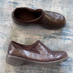 Easy Spirit Brown Leather Slip On Walking Loafer Size 7W Photo 0