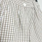 NWT By Timo Gingham Pleaded Beige Shorts Size XS Photo 4