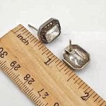 JUDITH JACK Sterling Silver Marcasite Faceted CZ Vintage Earrings Photo 6