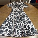 Hell Bunny  Honor 50s Style Dress Black Rose V-Neck Collared Size Small Photo 8