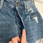 Boyish High Rise Straight Leg Distressed Jeans Blue Size 27 Photo 5