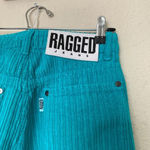 Free People X Ragged Priest jumbo Corduroy Dad Jeans TURQUOISE size 24 Photo 8
