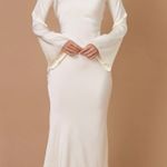 Marbl (Dubai Brand) Gamine Long Sleeve Ivory Dress White Size XS Photo 0