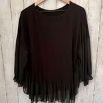 Anthropologie Pebble and Stone Sheer Sleeve Blouse Photo 4