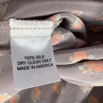 Amanda Uprichard 100% Silk Floral Top Long Sleeve Lightweight Tie V-Neck Preppy Photo 6