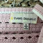 Sweet Republic Pink Crochet Crop Top Size S | Open Knit Boho Hippie Cottegecore Photo 8