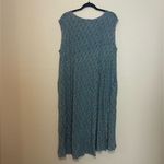 Natural Life  Bohemian Fall Hangout Cotton Midi Dress Turquoise Pink Floral Photo 7