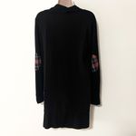 Pink Blush Maternity Cowl Neck Long Sleeve Black Plaid Tunic Top Pullover Medium Photo 2