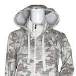 Athleta Sweatshirt Womens Medium White Gray Camo Triumph Printed Hoodie Casual Photo 5