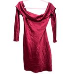 Abercrombie & Fitch Long Sleeve Off The Shoulder Satin Dress Size Small Tall Photo 3