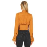 Free People Meet Me There Buttondown Top in Amber X-Small New Womens Blouse Photo 2