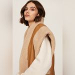 ALC Frank A.L.C. Sutton Faux Shearling Vest in Tan/Cream, Size XL NEW w/Tag Photo 4