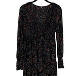 Free People  FP Dark Romance Animal Print Tunic Top Dark Combo Smocked Size XS Photo 2